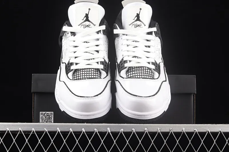 All categories Air Jordan Jordan series basketball shoes Air Jordan 4 Air Jordan 4 Retro GS "Light Smoke Grey" AJ4 Joe 4 Patent Leather Manuscript DC4101-100